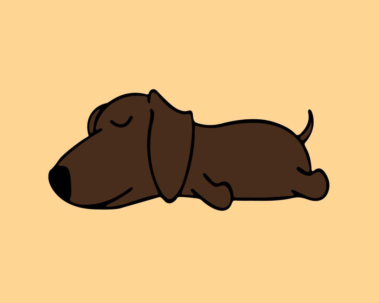 vector e ilustración de dibujos animados de perro cortado