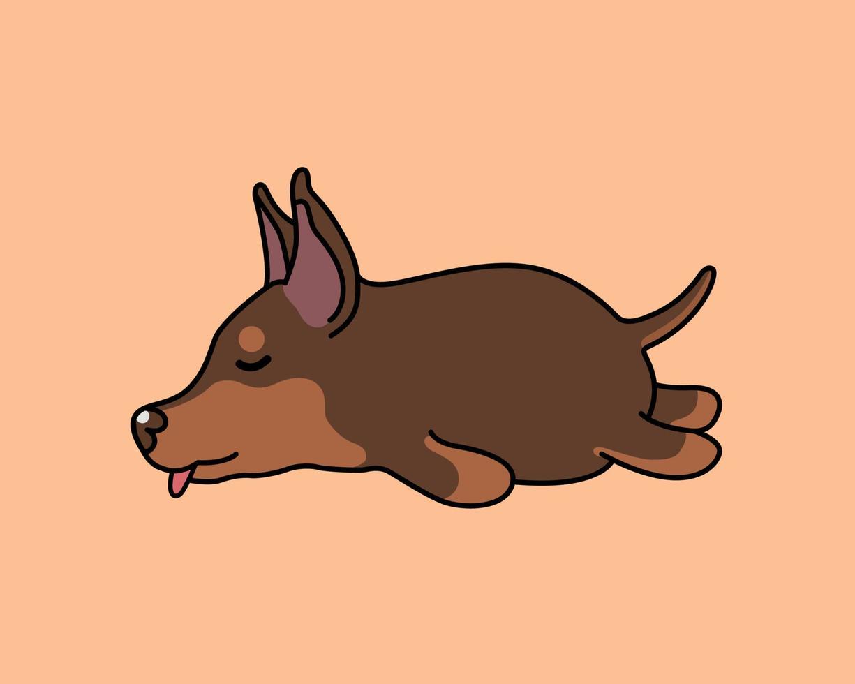 vector e ilustración de dibujos animados de perro cortado