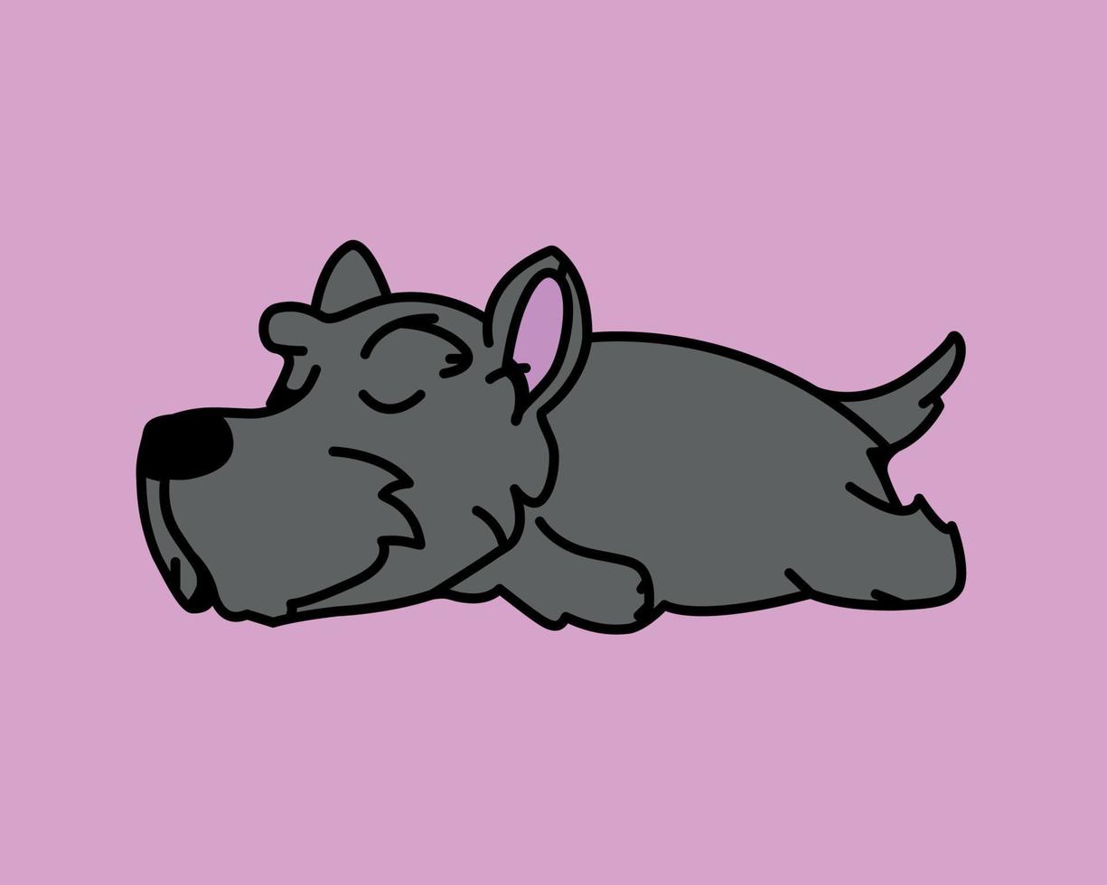 vector e ilustración de dibujos animados de perro cortado