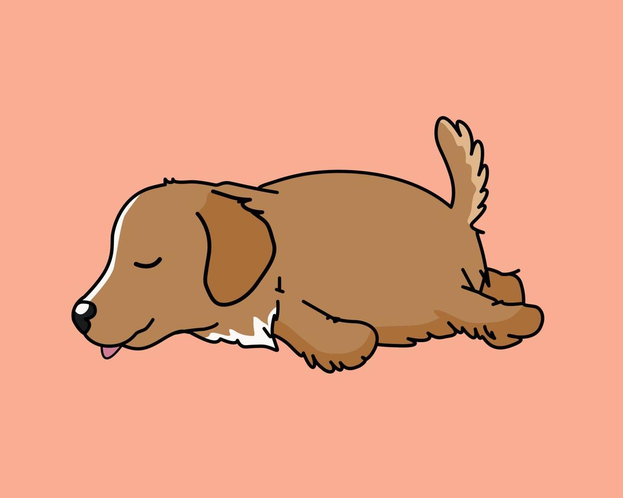 Cut dog's cartoon vector and illustration