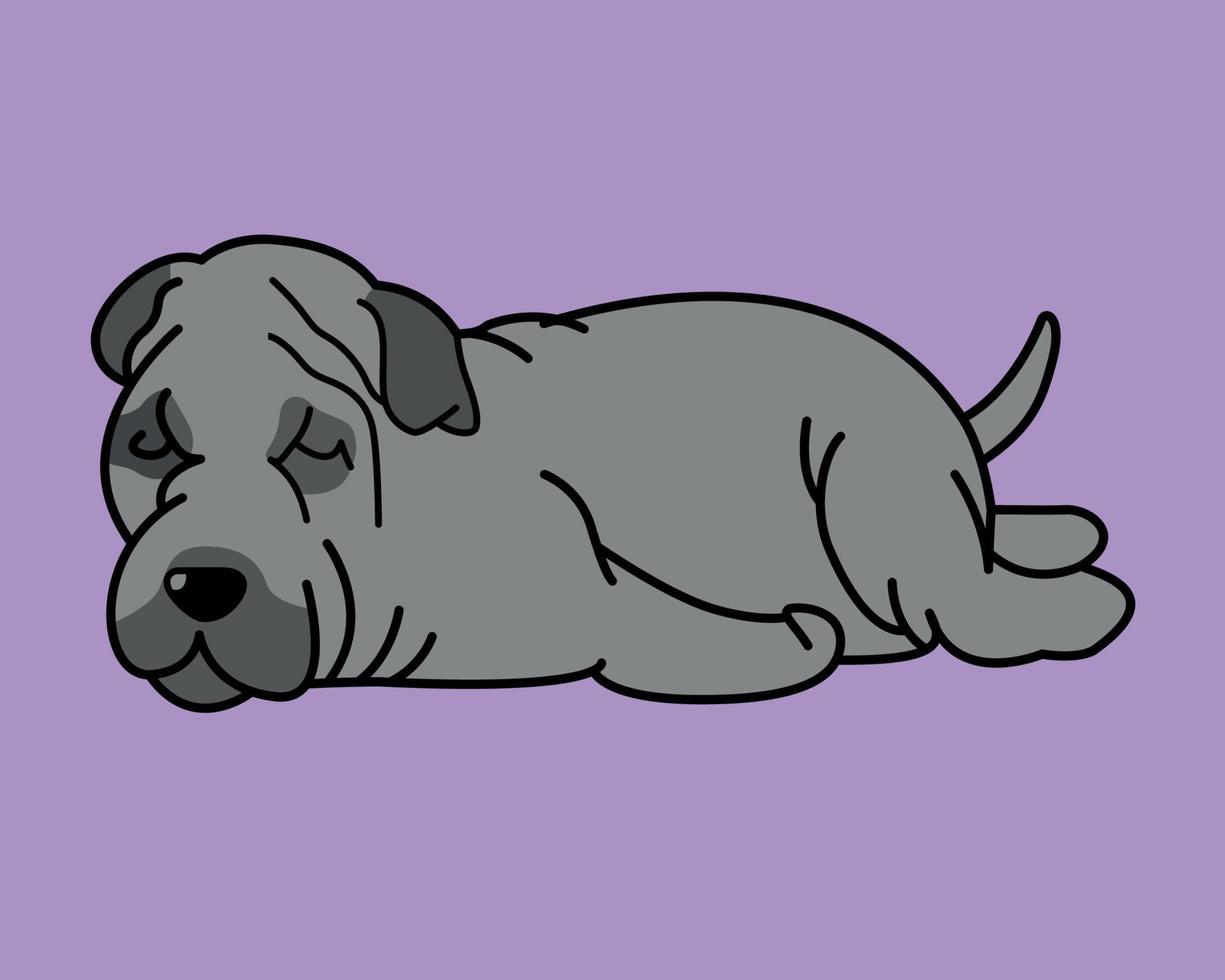vector e ilustración de dibujos animados de perro cortado