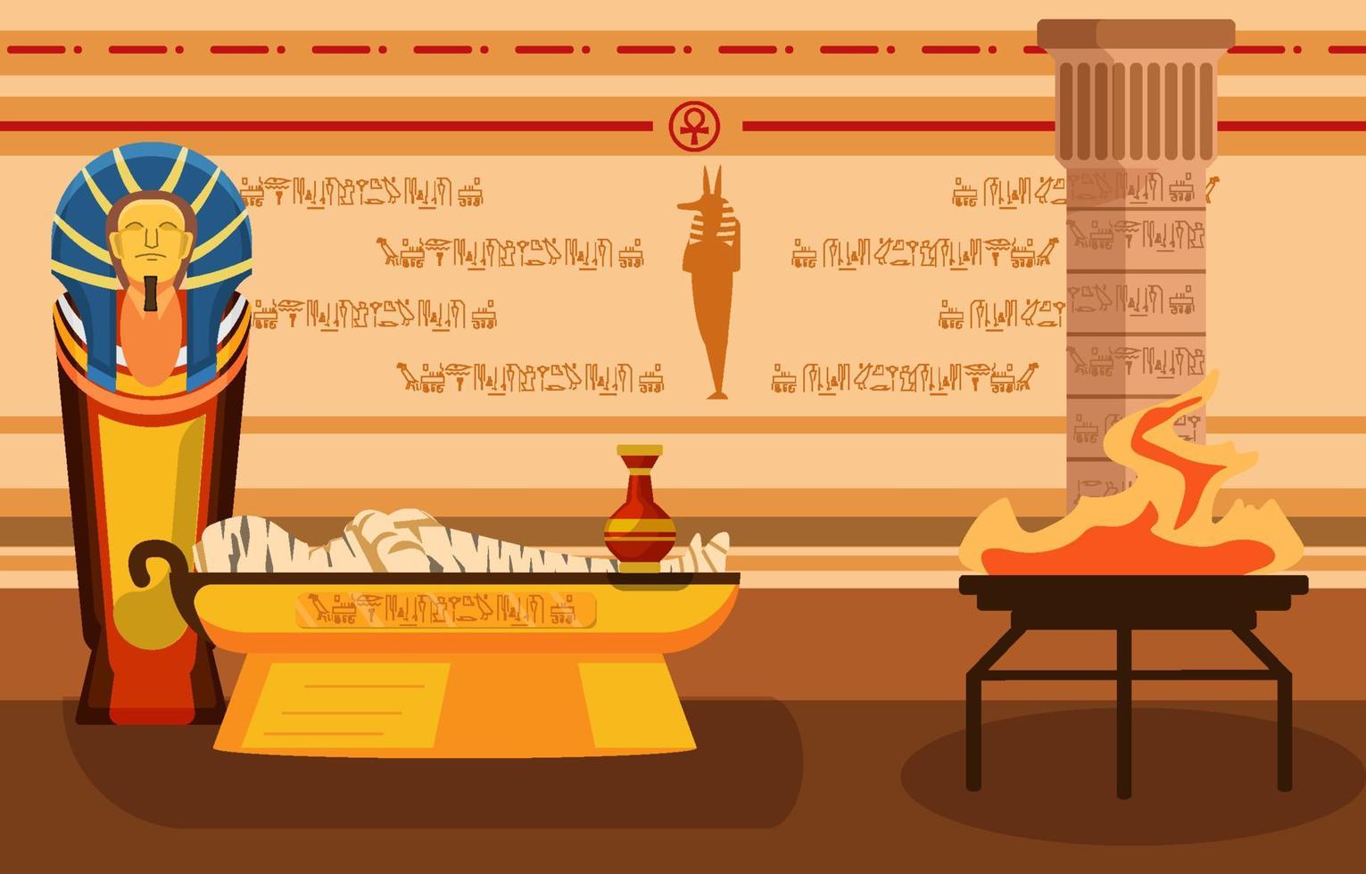 Egyptian Mummy Background vector