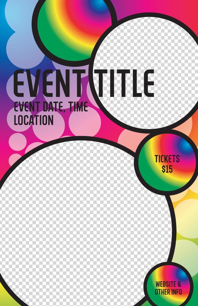 Rainbow Event Poster vector