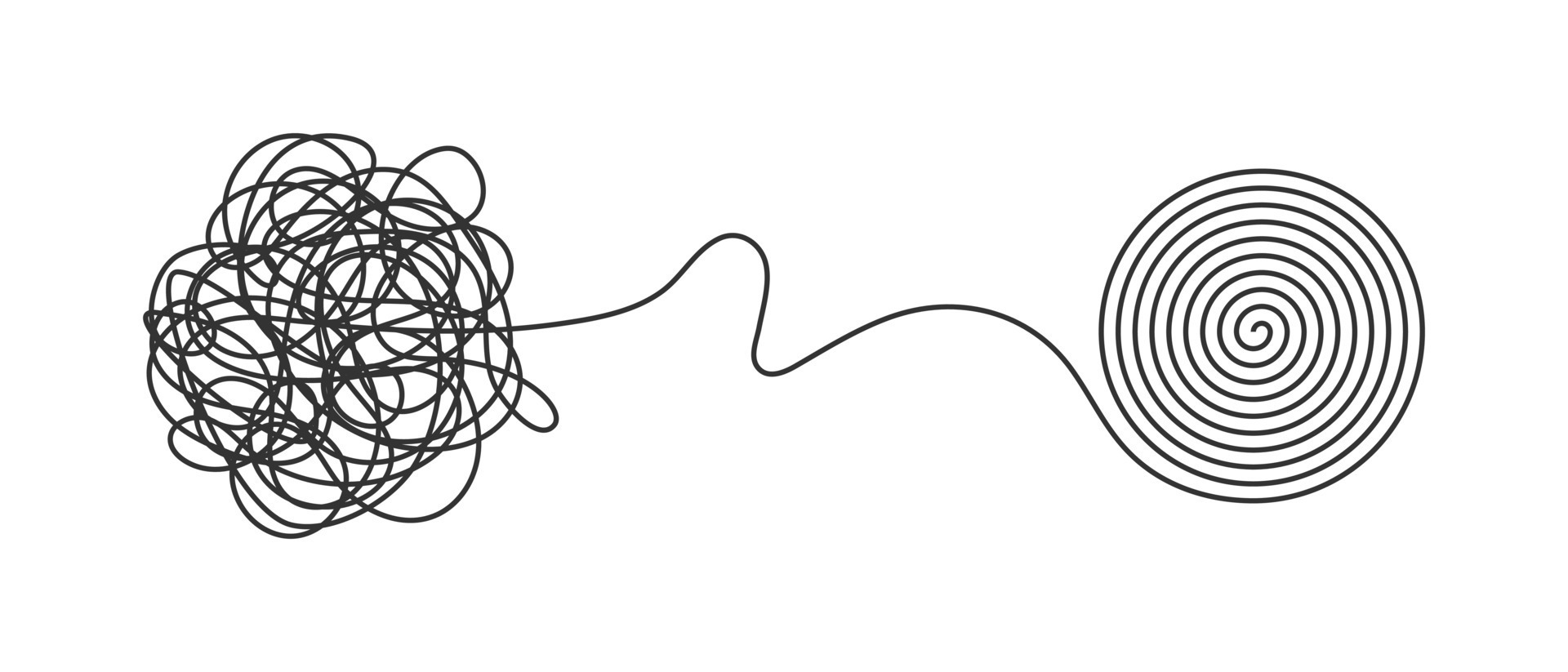 Chaos and order business concept flat style design vector illustration