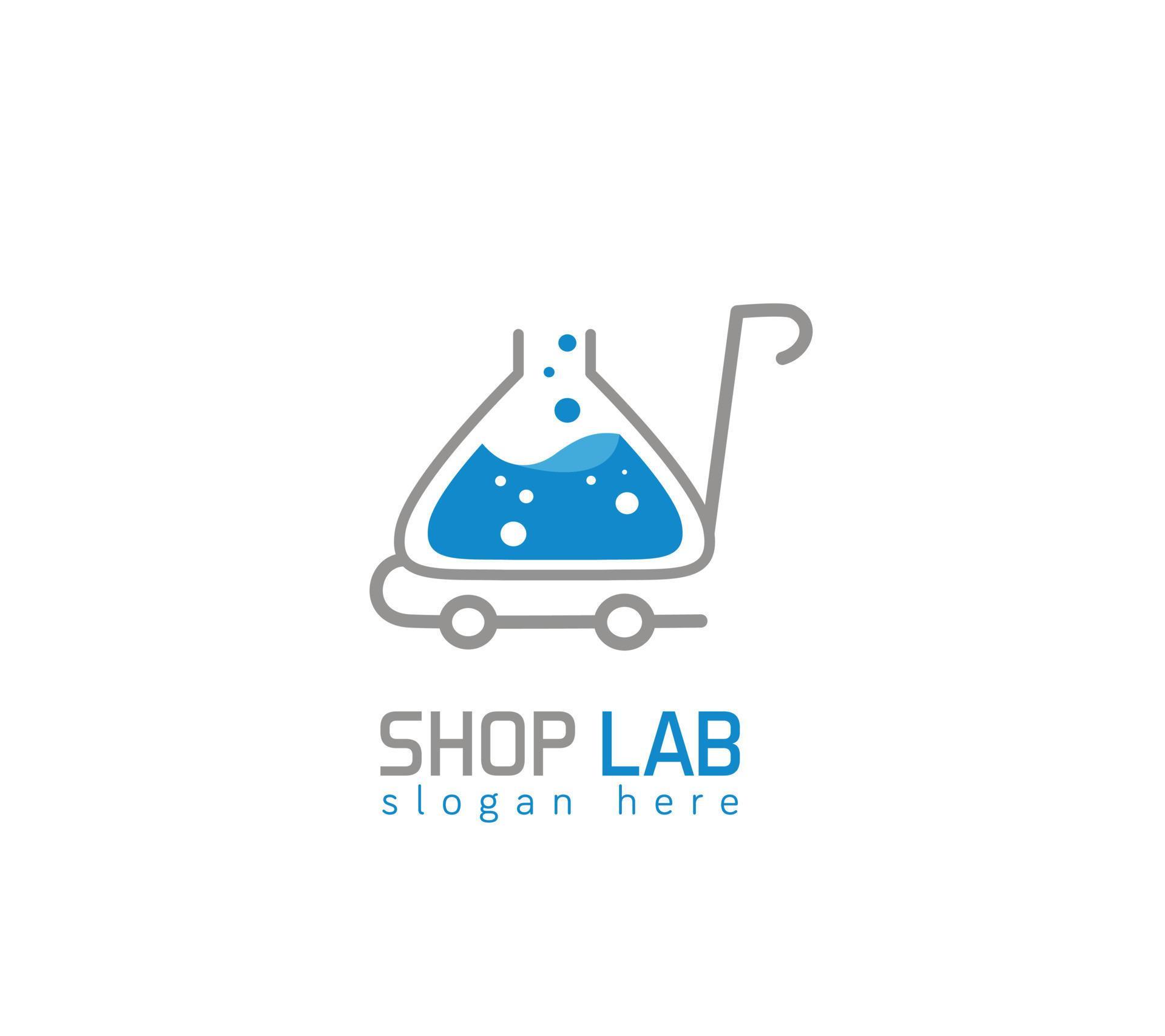 Shop lab logo 7627543 Vector Art at Vecteezy