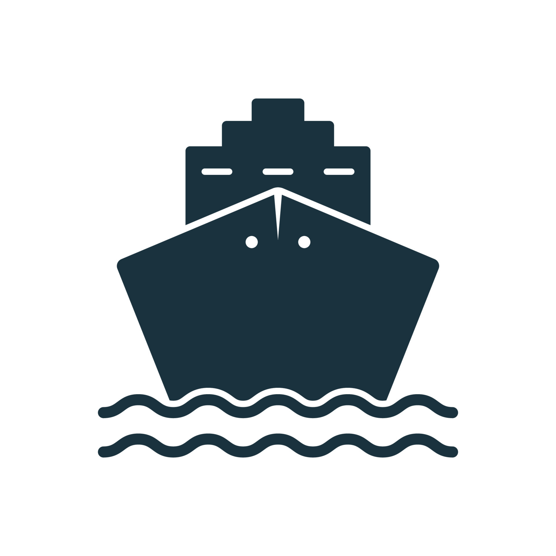 Black Cruise Ship Silhouette Icon. Cargo Boat Pictogram. Ocean Vessel ...