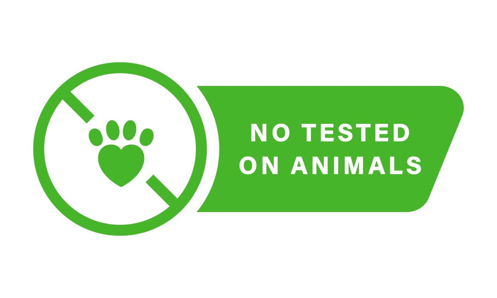 Paw Footprint in Heart Not Animal Testing Silhouette Icon. No Tested on Animals in Laboratory, Cruelty Free Green Stamp. Ingredient Not Trialed on Animals Imprint Sign. Isolated Vector Illustration.