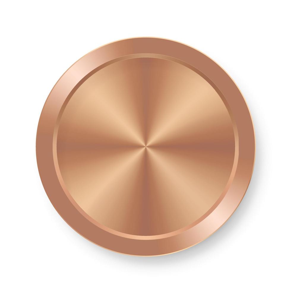 Bronze award sport medal for winners Third place trophy vector