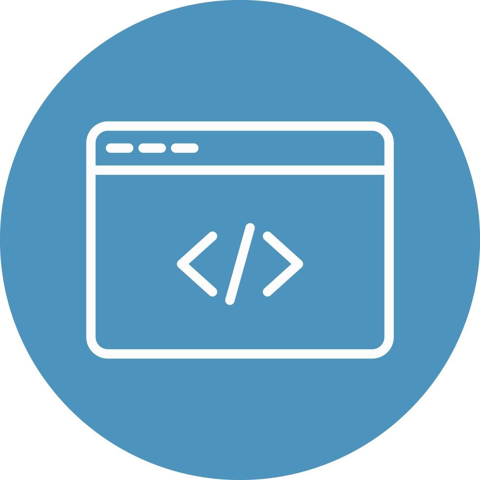 Programming browser Isolated Vector icon which can easily modify or edit