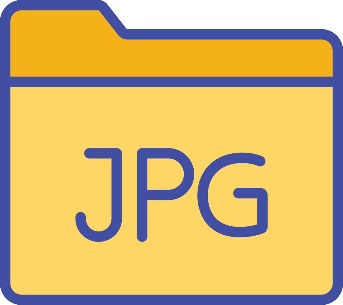 Jpg folder Isolated Vector icon which can easily modify or edit