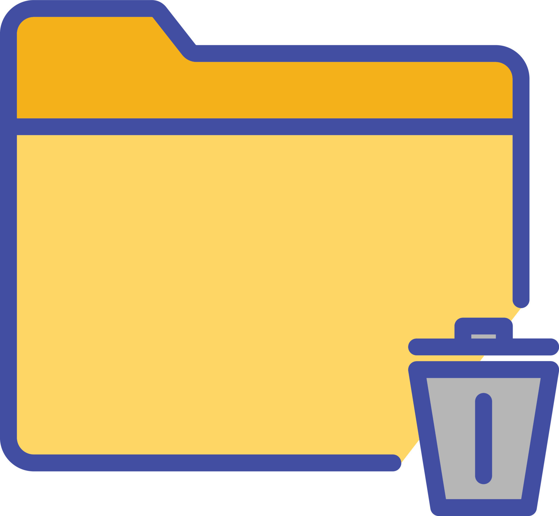 recycle bin folder Isolated Vector icon which can easily modify or edit