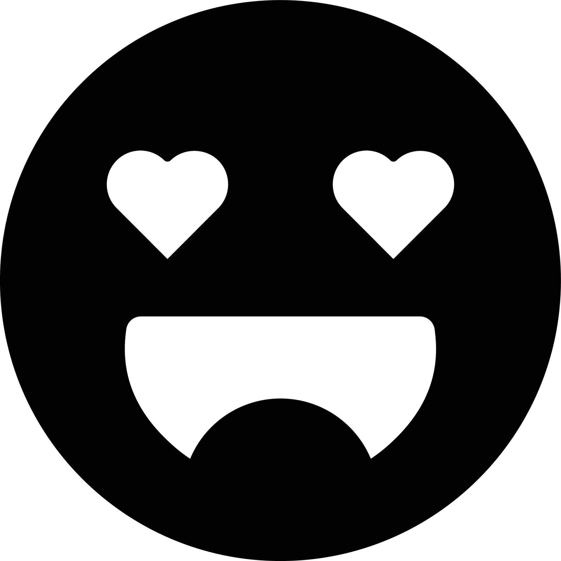 Heart eyes emoji Vector icon that can easily modify or edit 7627994