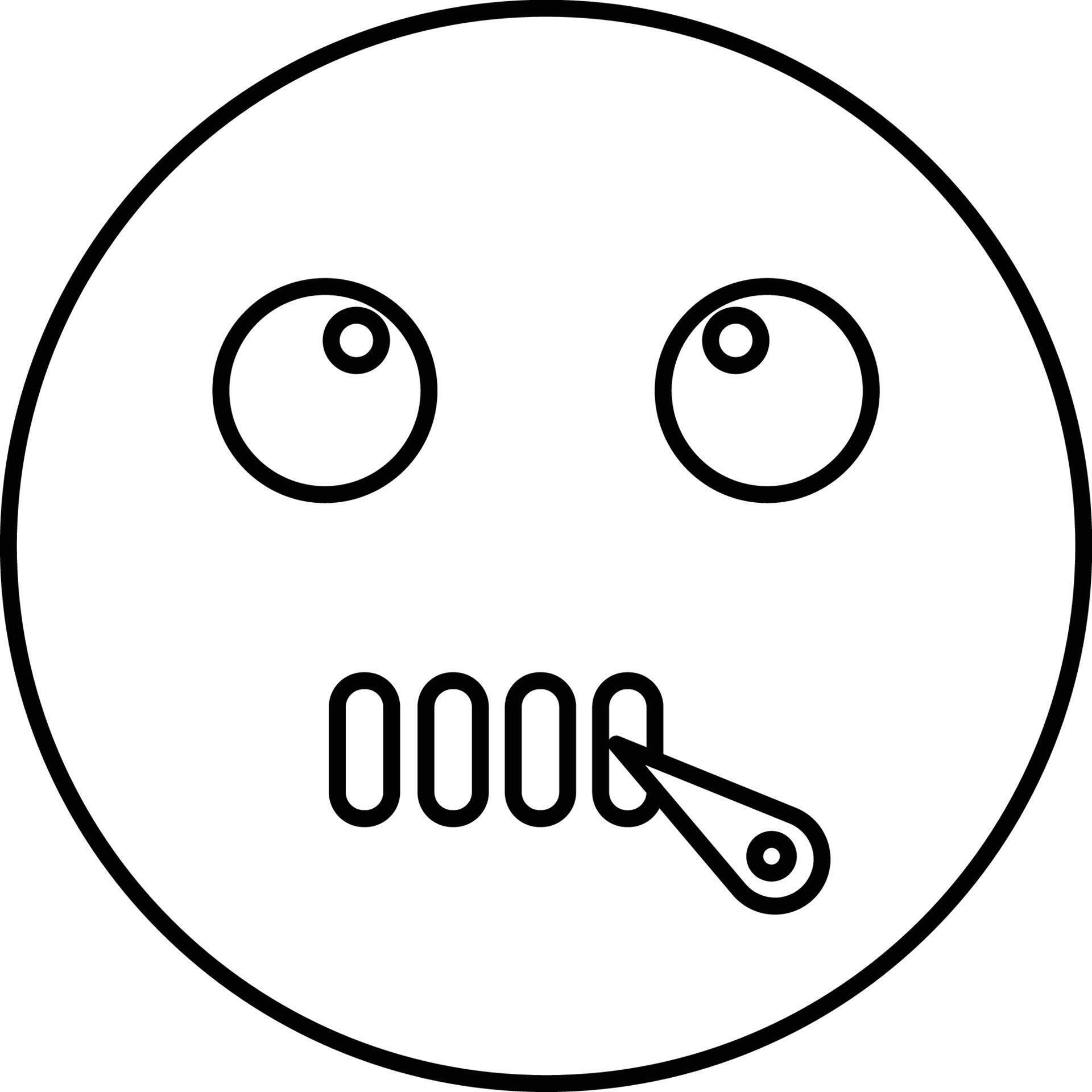 Keep Silent emoji Vector icon that can easily modify or edit 7628183