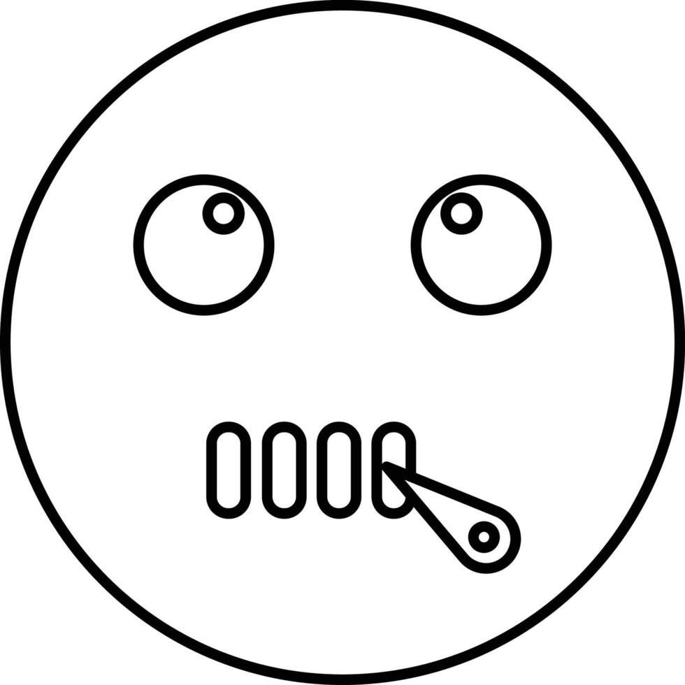 Keep Silent emoji Vector icon that can easily modify or edit 7628183