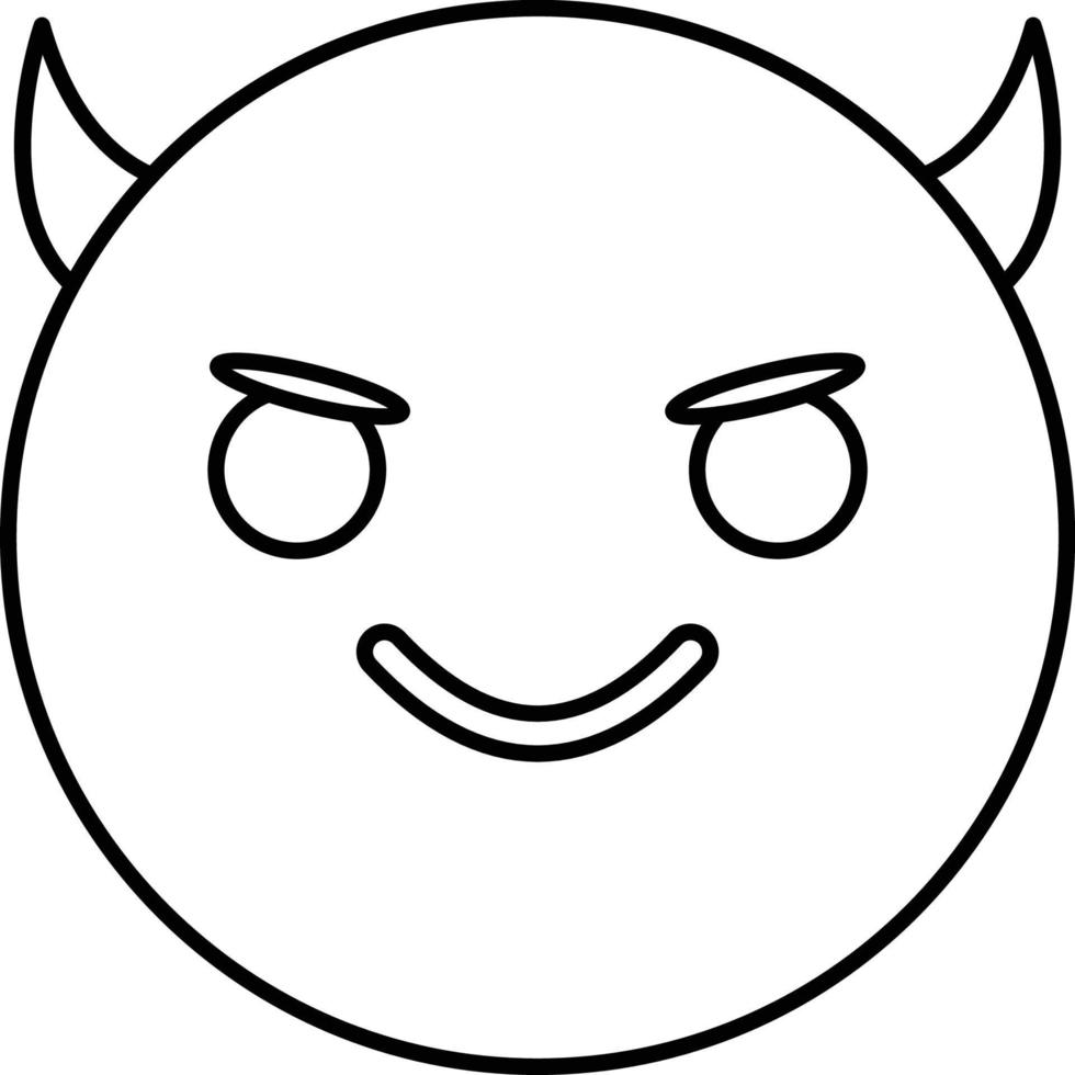 icono de vector de emoji del diablo que puede modificar o editar fácilmente