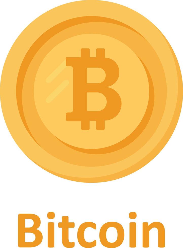 Bitcoin Coin Isolated Vector icon which can easily modify or edit