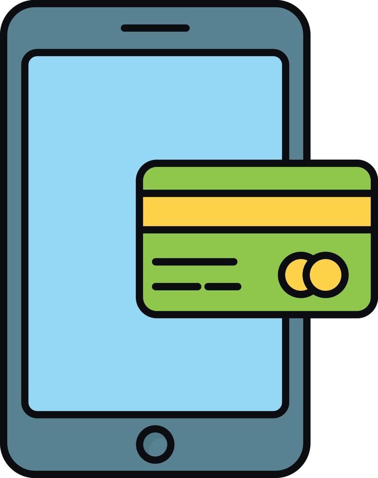 Mobile Credit card Isolated Vector icon which can easily modify or edit