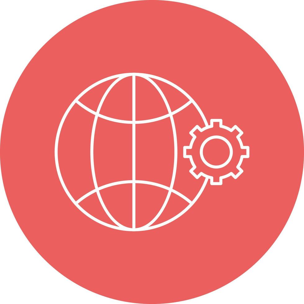 Globe Setting Vector icon that can easily modify or edit