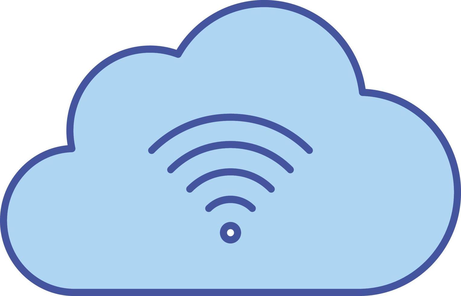 Cloud Wifi Signal Isolated Vector icon which can easily modify or edit