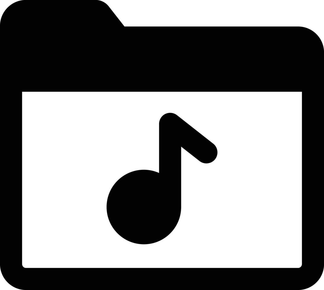 icono de vector aislado de carpeta de música que puede modificar o editar fácilmente