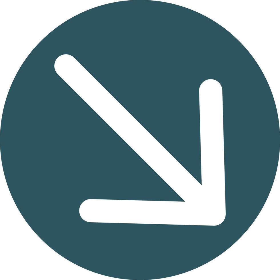Right Down Vector icon that can easily modify or edit