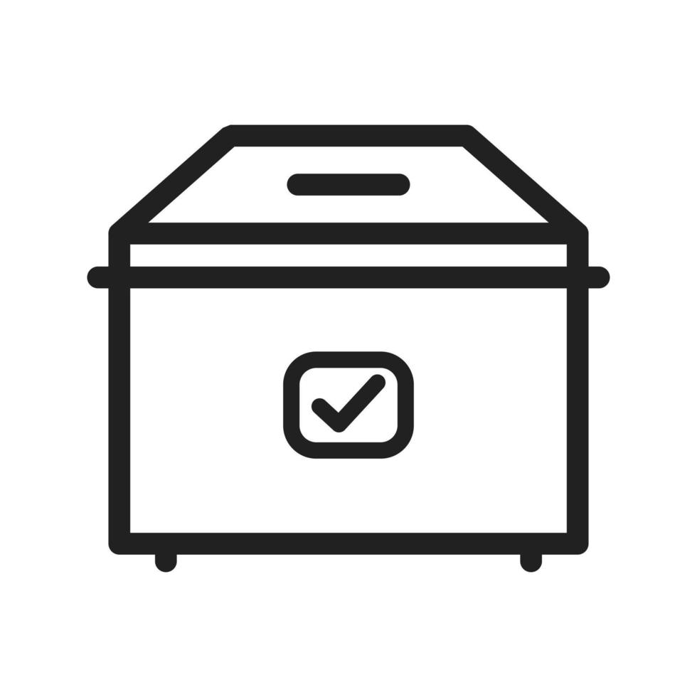 Ballot Box Line Icon vector