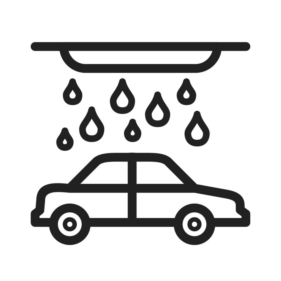 icono de línea de lavado de autos vector