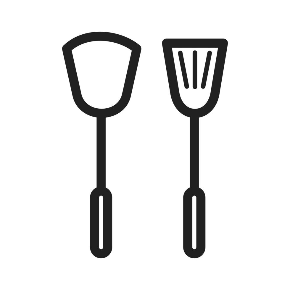 icono de línea de utensilios de cocina vector