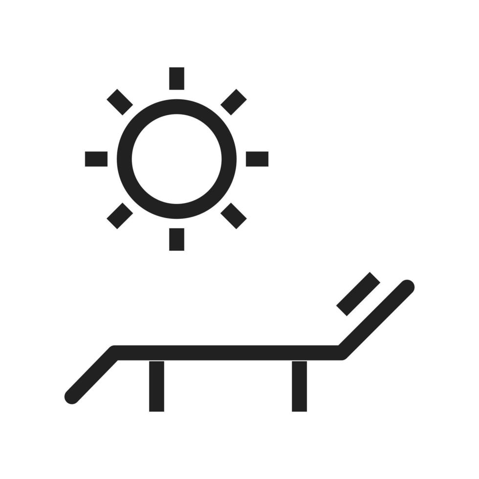Sun Bathing Line Icon vector