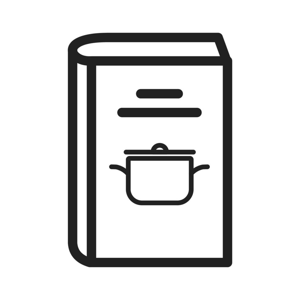 icono de línea de recetas de sopa vector