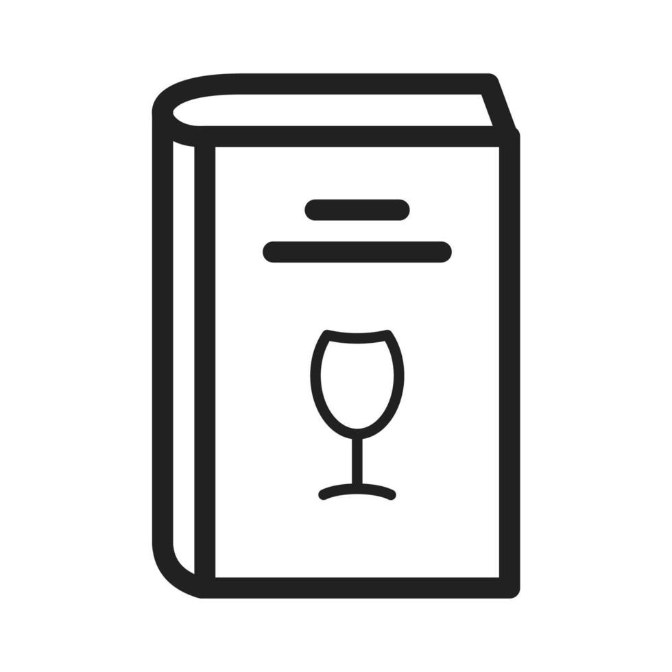 icono de línea de recetas de bebidas vector