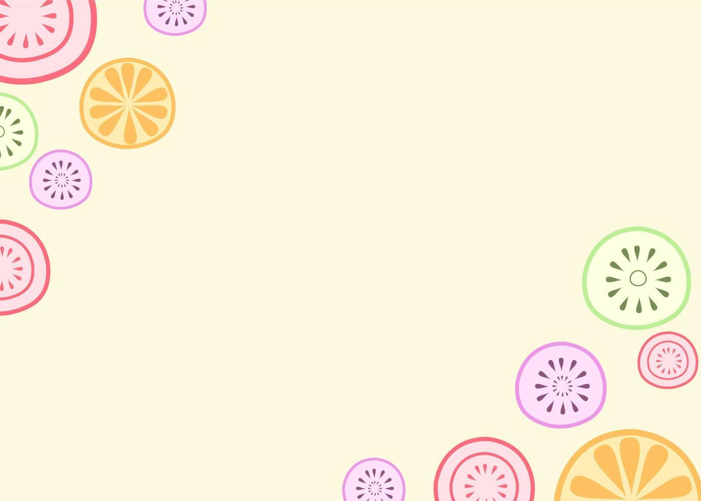 gruit doodle background vector