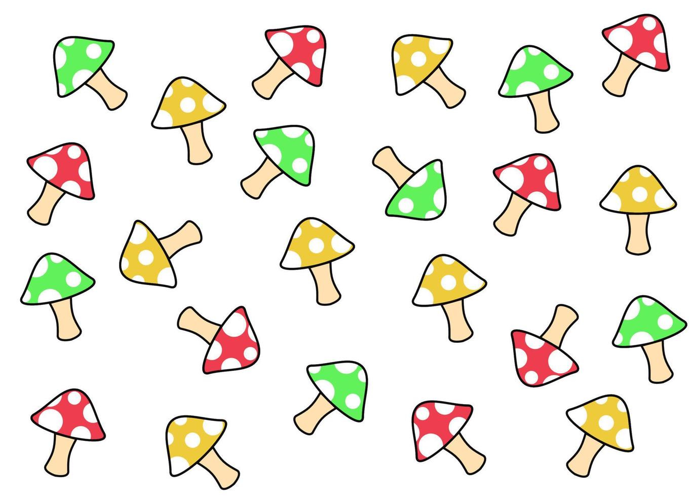 mushroom pattern design vector