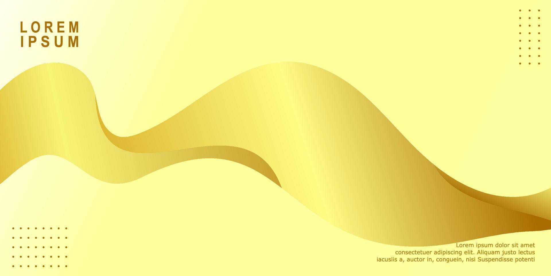 gold gradient wavy background vector