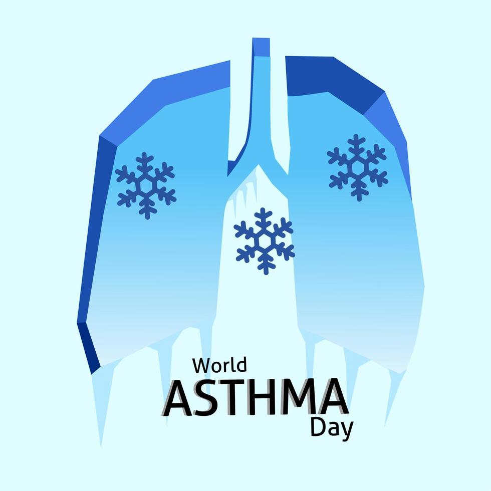 Vector Illustration, Cold weather increases respiratory symptoms and functional disability