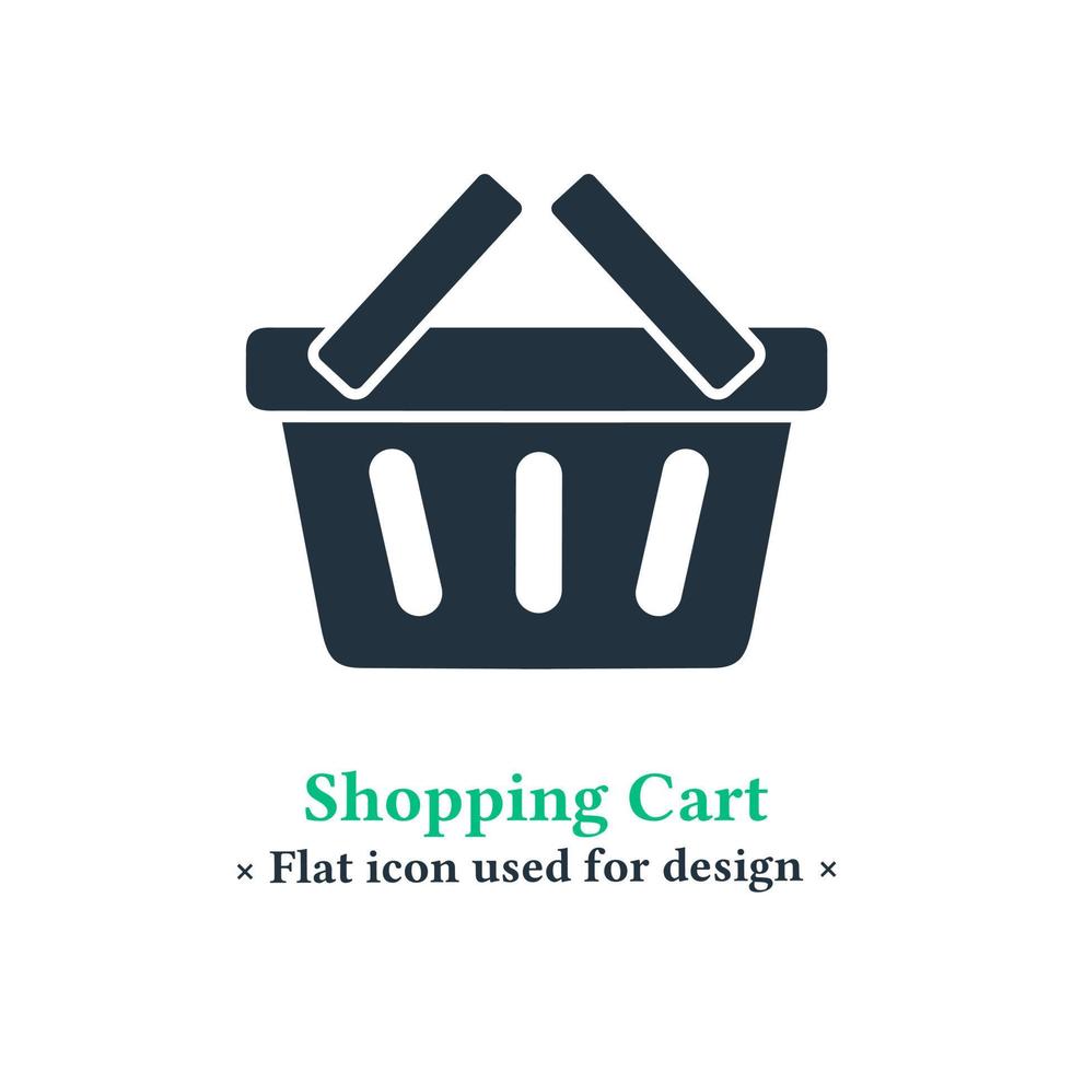 icono del carrito de la compra en un moderno estilo plano aislado en un fondo blanco. signo de símbolo de carrito de compras para aplicaciones web y móviles. vector