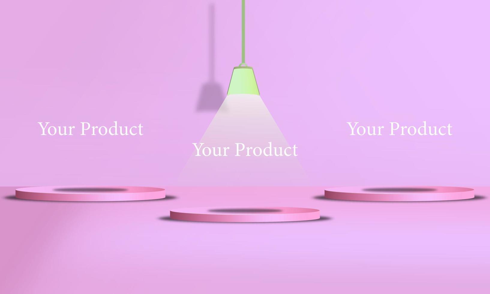 pink mock up podium 3d background for trendy illustrasi product photo, vector design eps 10