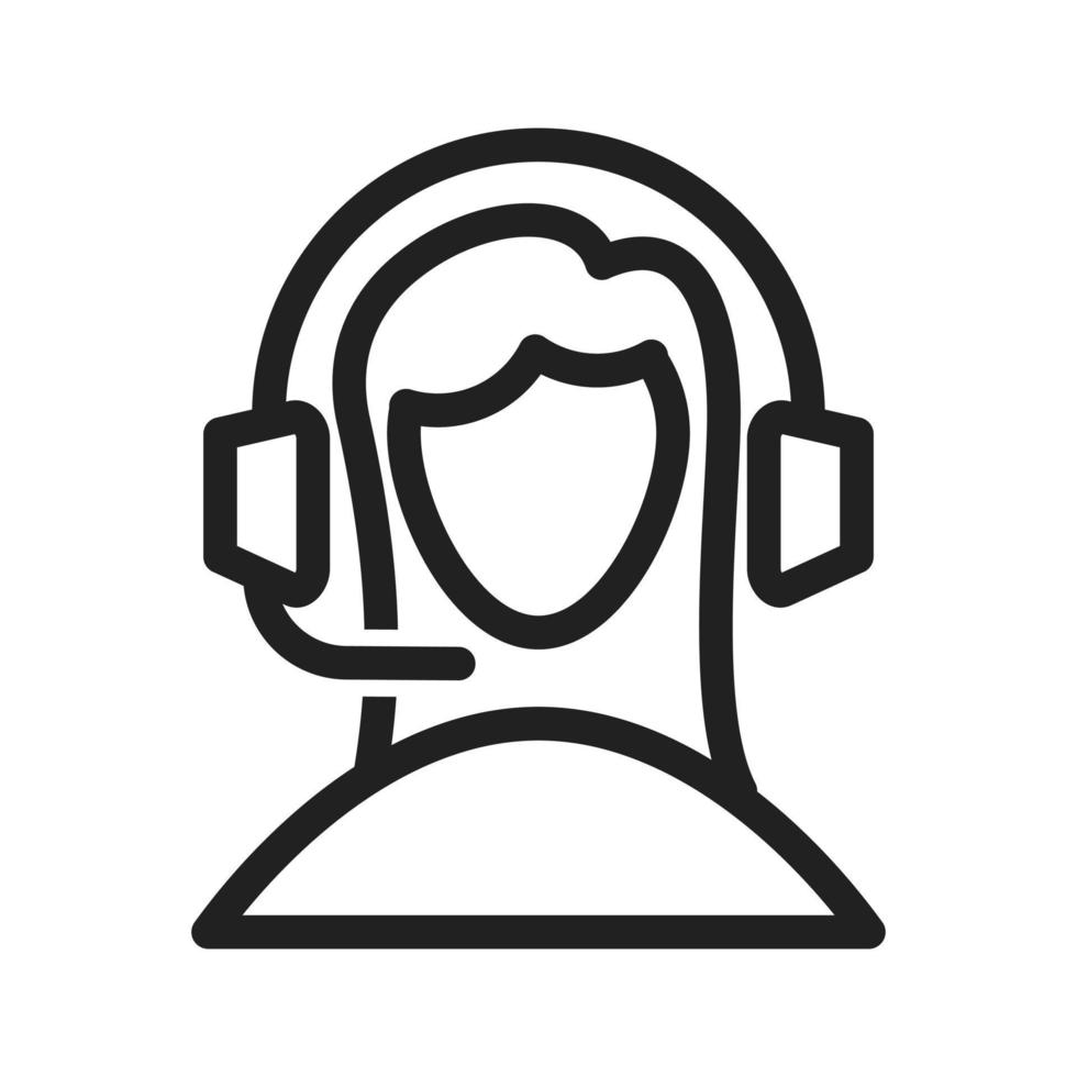 Female Agent Line Icon vector