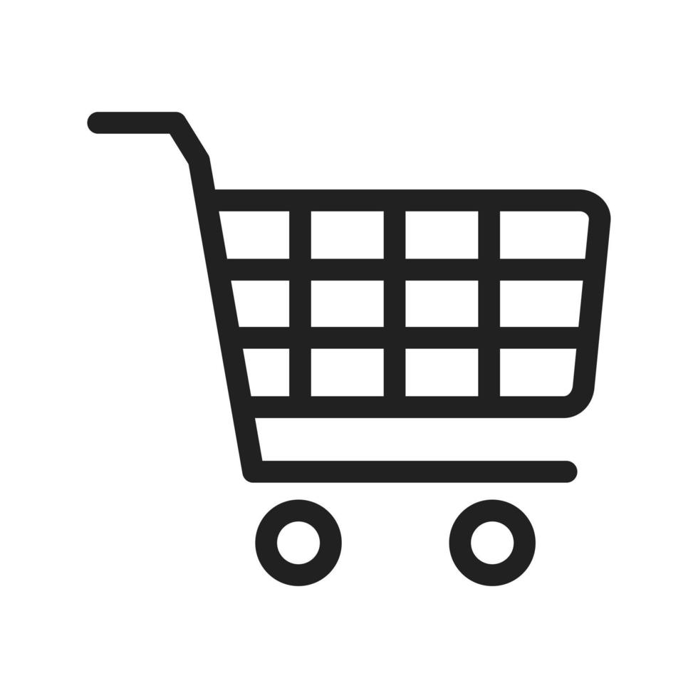 icono de línea de carrito de compras vector