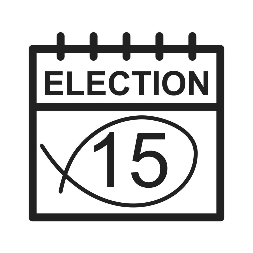 Election Day Line Icon vector