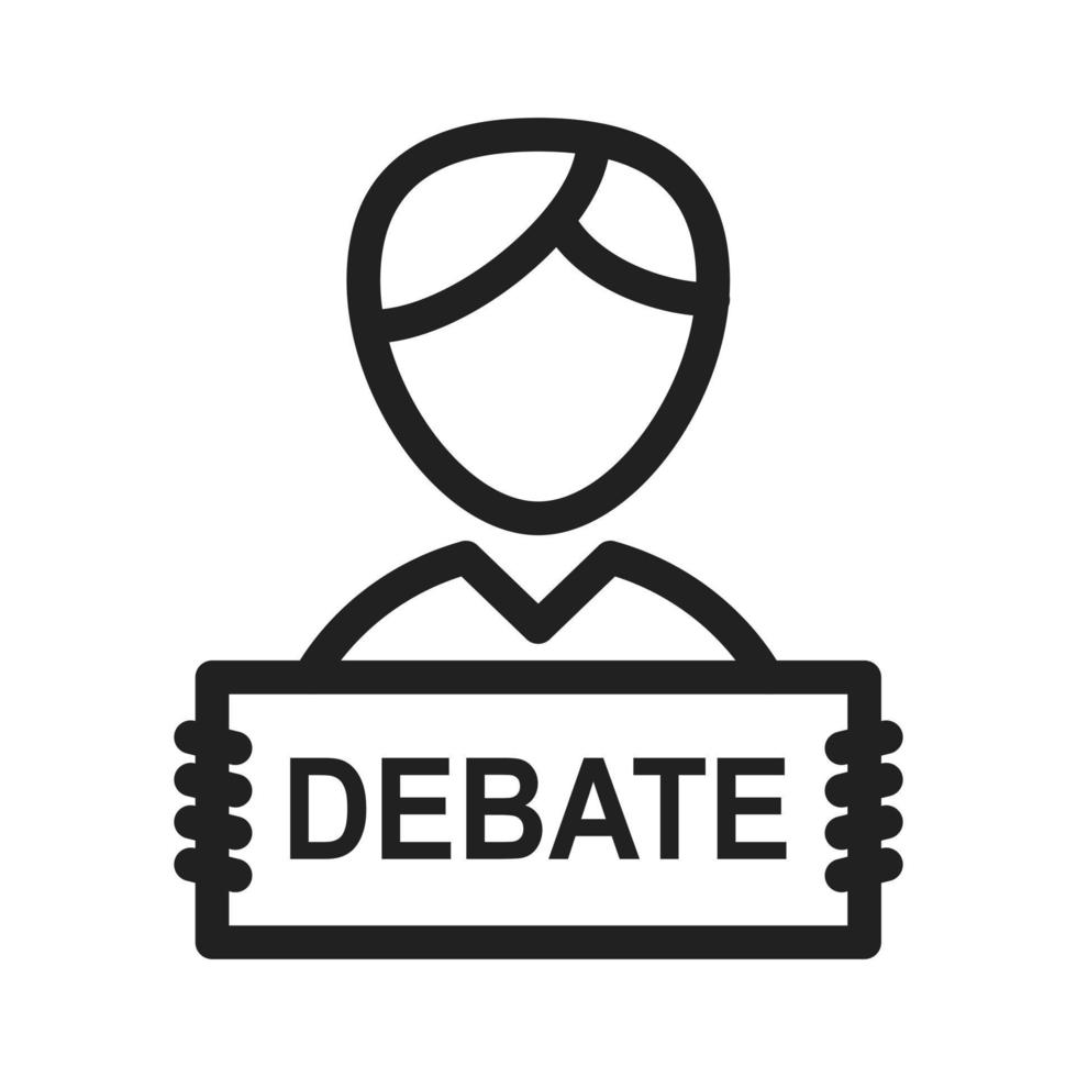 Debate Line Icon vector