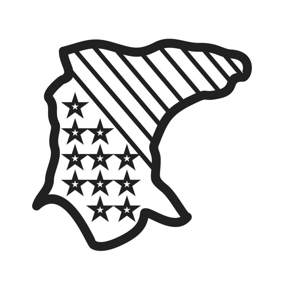 Map Line Icon vector