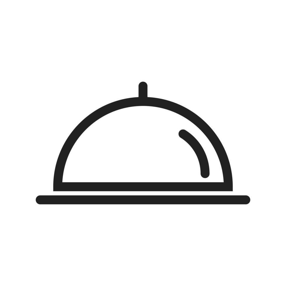 Covered Food Line Icon vector
