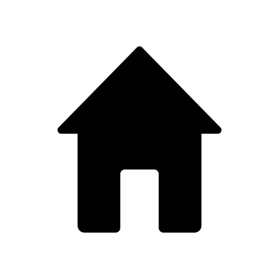 Home black vector icon isolated on white background