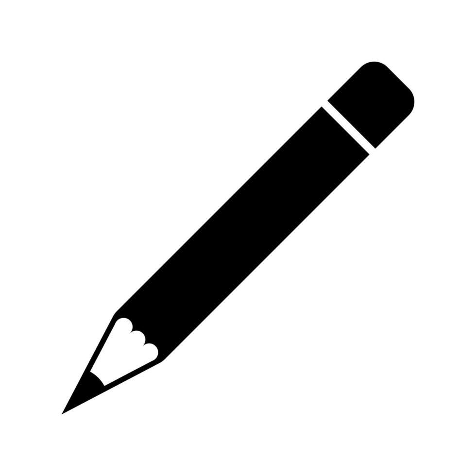 icono de vector de lápiz aislado sobre fondo blanco