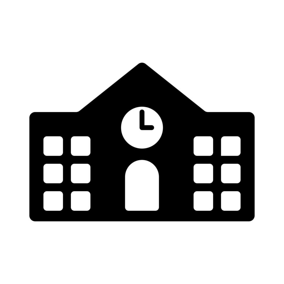 School vector icon isolated on white background