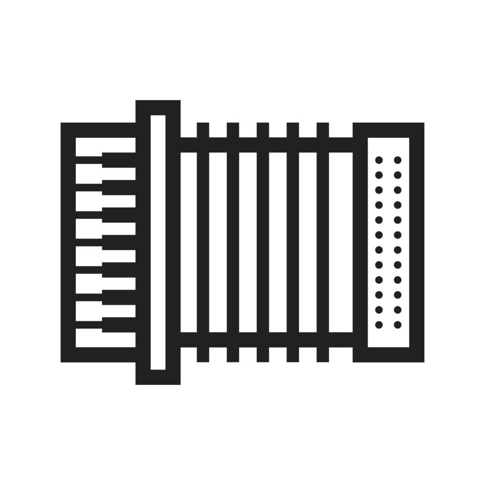 Accordion Line Icon vector