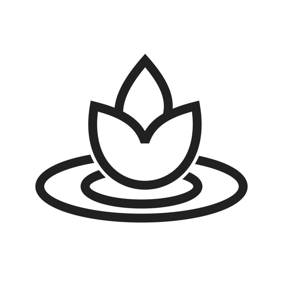 Floating Flowers Line Icon vector