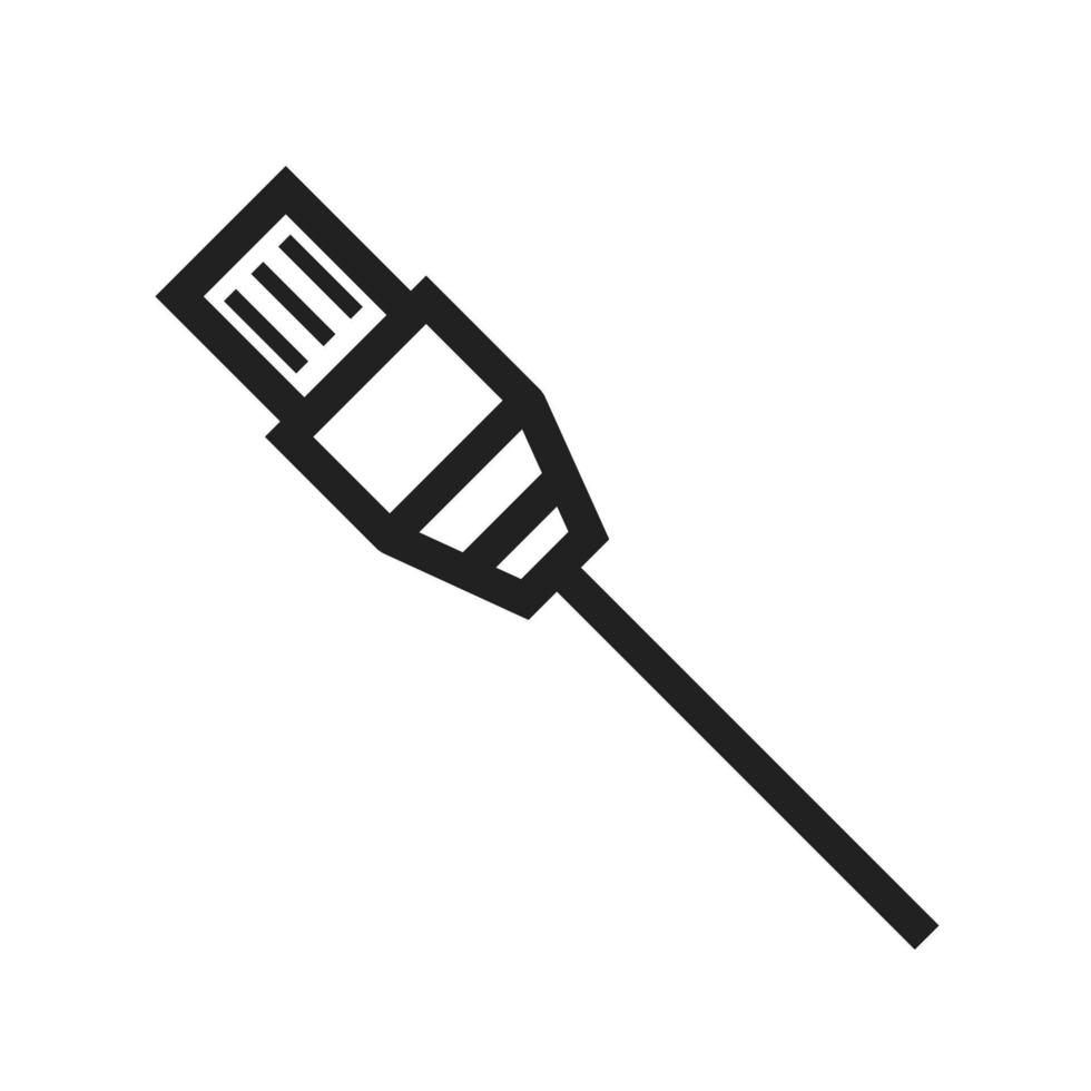 Internet Cable Line Icon vector