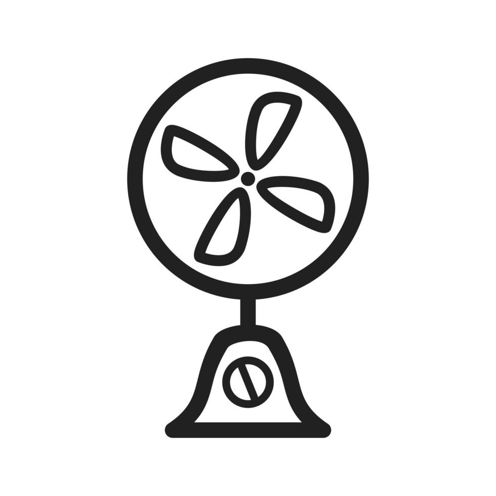 Table Fan Line Icon vector